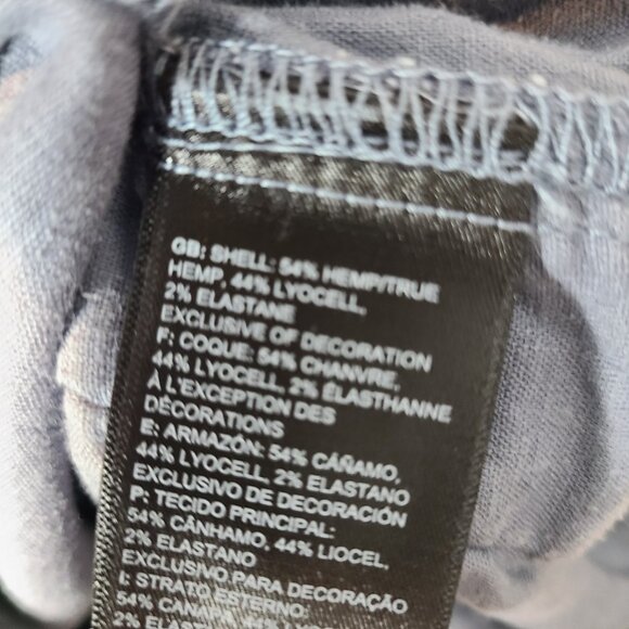 The North Face Hemp Hillrose Jumpsuit Flowy Sz XL Wide Leg Coastal Vacation Blue - Picture 10 of 12